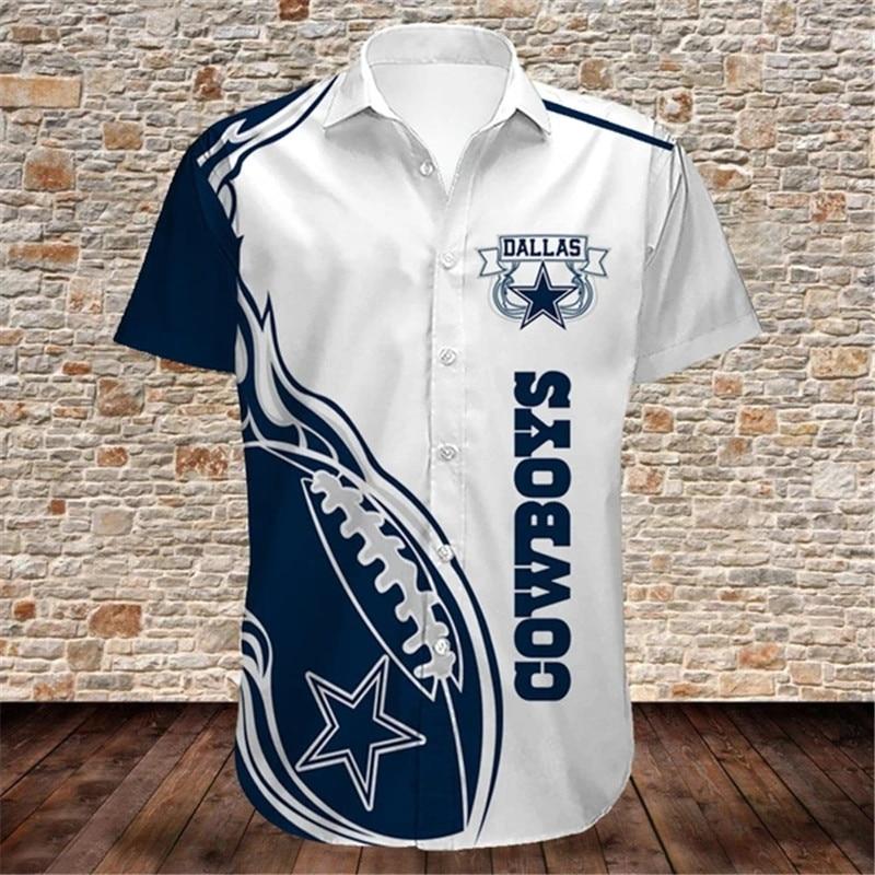 Dallas Cowboys Fireball Hawaiian Shirt