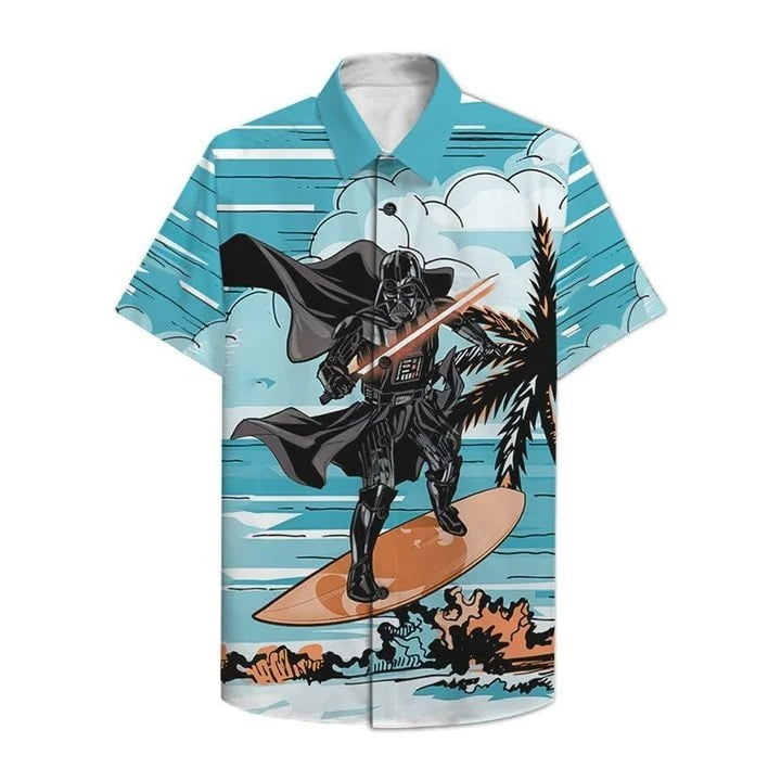 Darth Vader Surfing Hawaiian Shirt