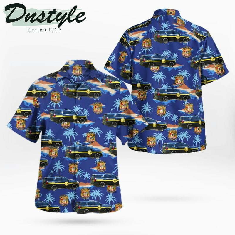 Delaware State Police Chevy Tahoe Hawaiian Shirt