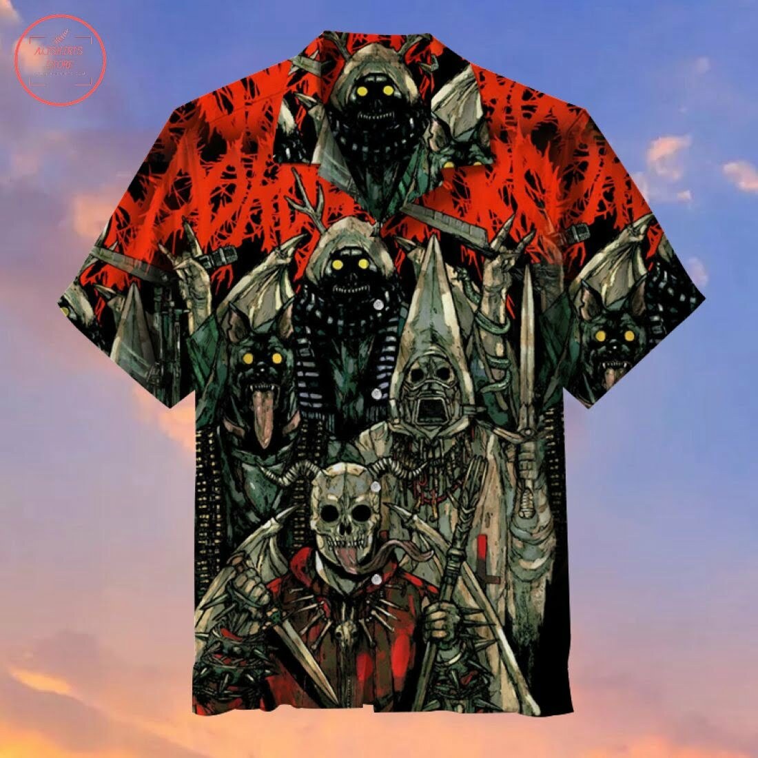 Demon Theme Hawaiian Shirt Summer Beach Outfit