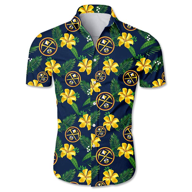 Denver Nuggets Floral Small Flowers Hawaiian Shirt