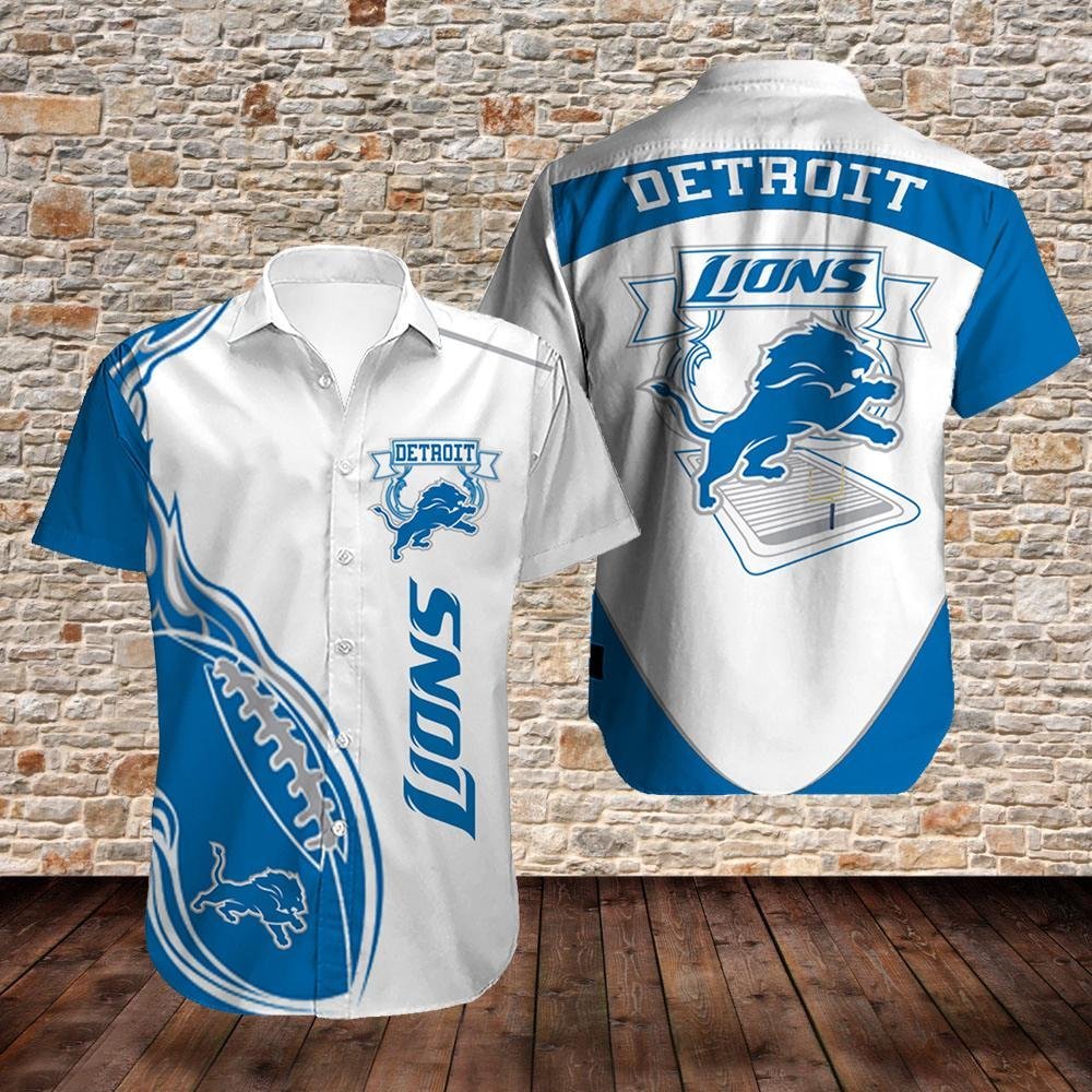 Detroit Lions Hawaiian Shirt Beach Outfit Summer