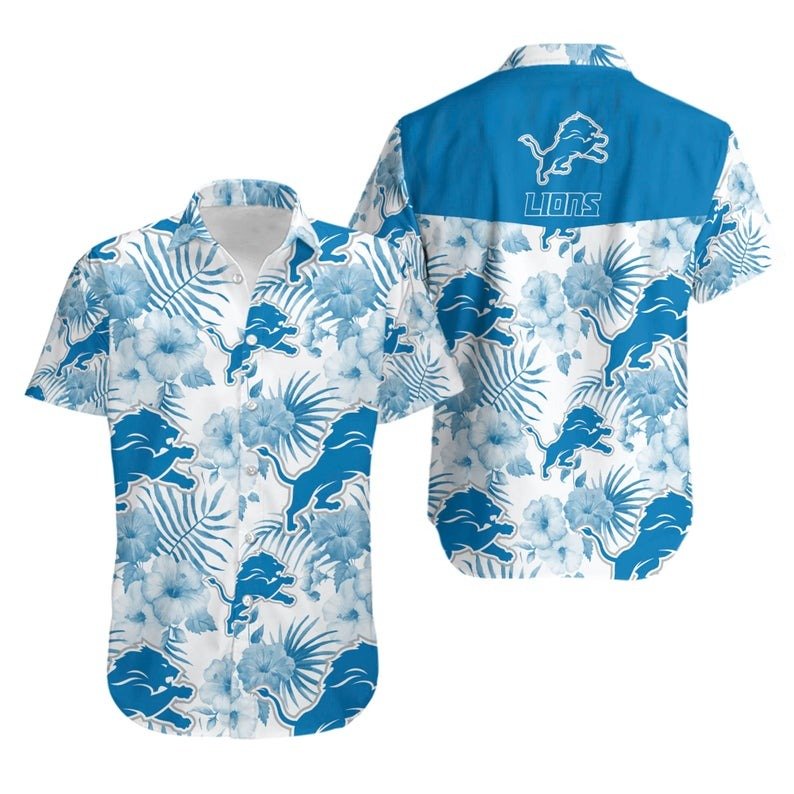 Detroit Lions Hawaiian Shirt Beach Summer Outfit