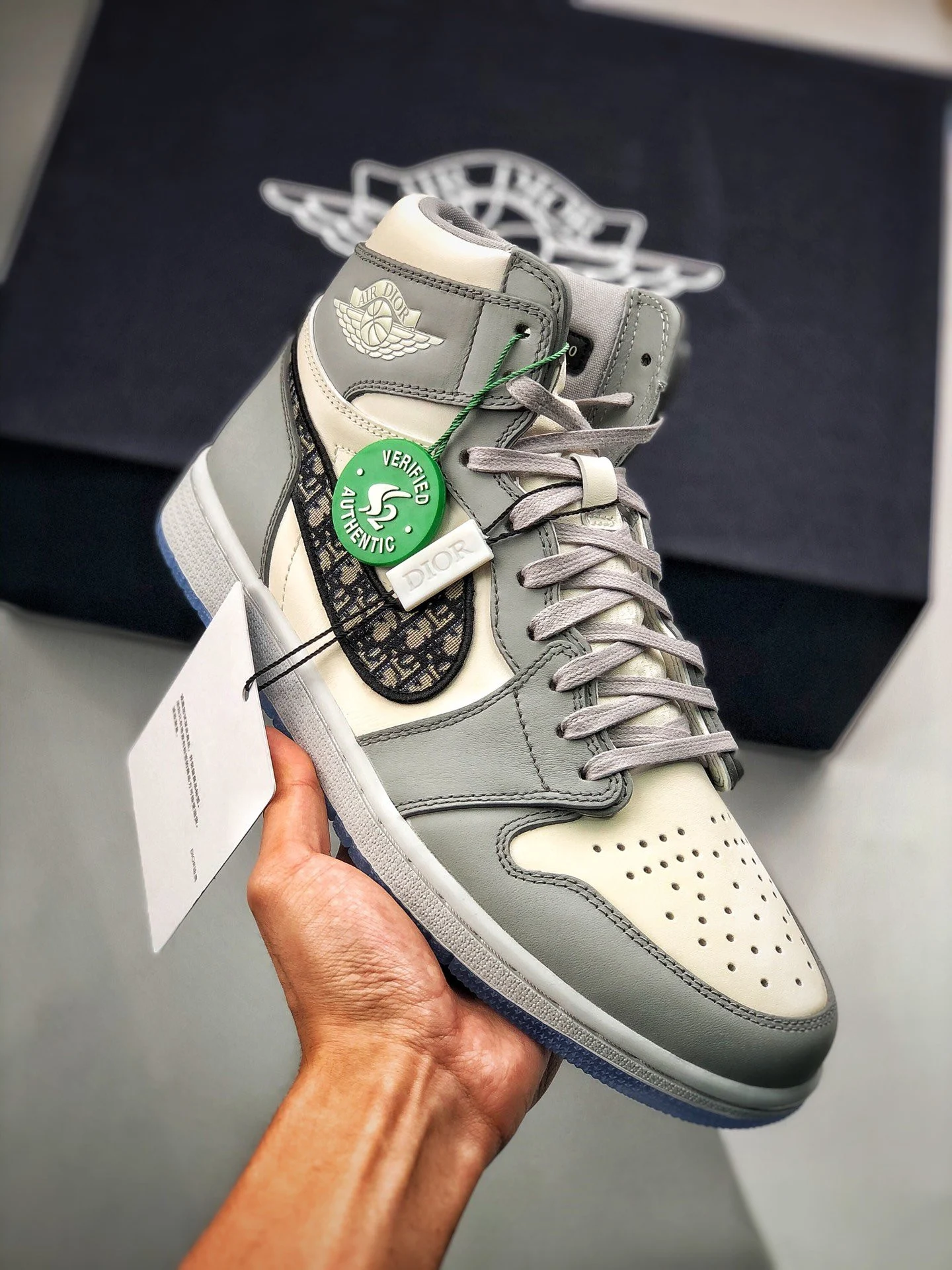 Dior x Air Jordan 1 High OG Wolf Grey Sail-Photon Dust-White For Sale