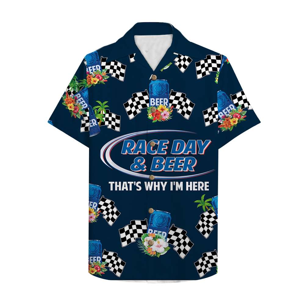 Dirt Track Racing Race Day And Beer Hawaiian Shirt