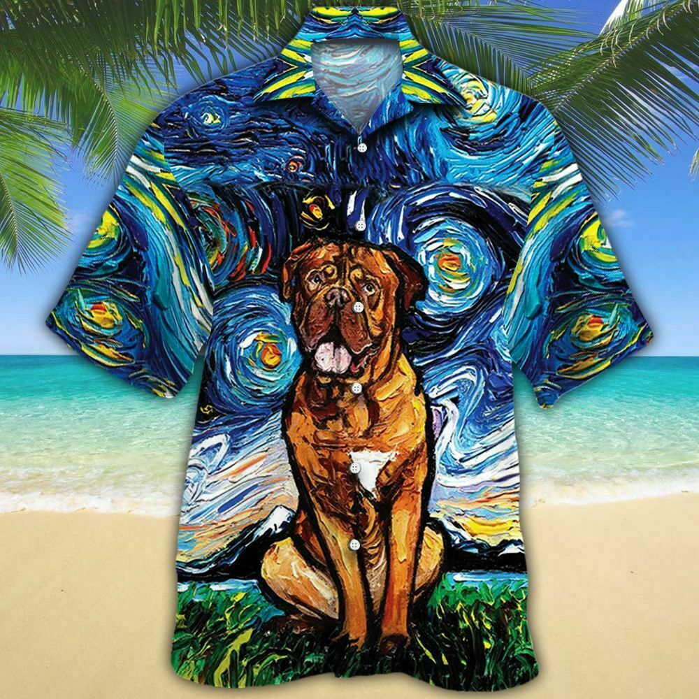 Dogue De Bordeaux Dog Lovers Night Hawaiian Shirt