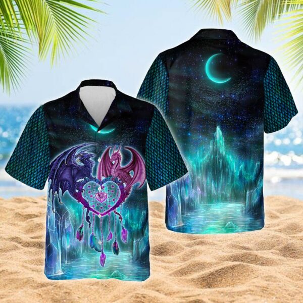 Dragon Couple Hawaiian Shirt Summer Outfit Beach