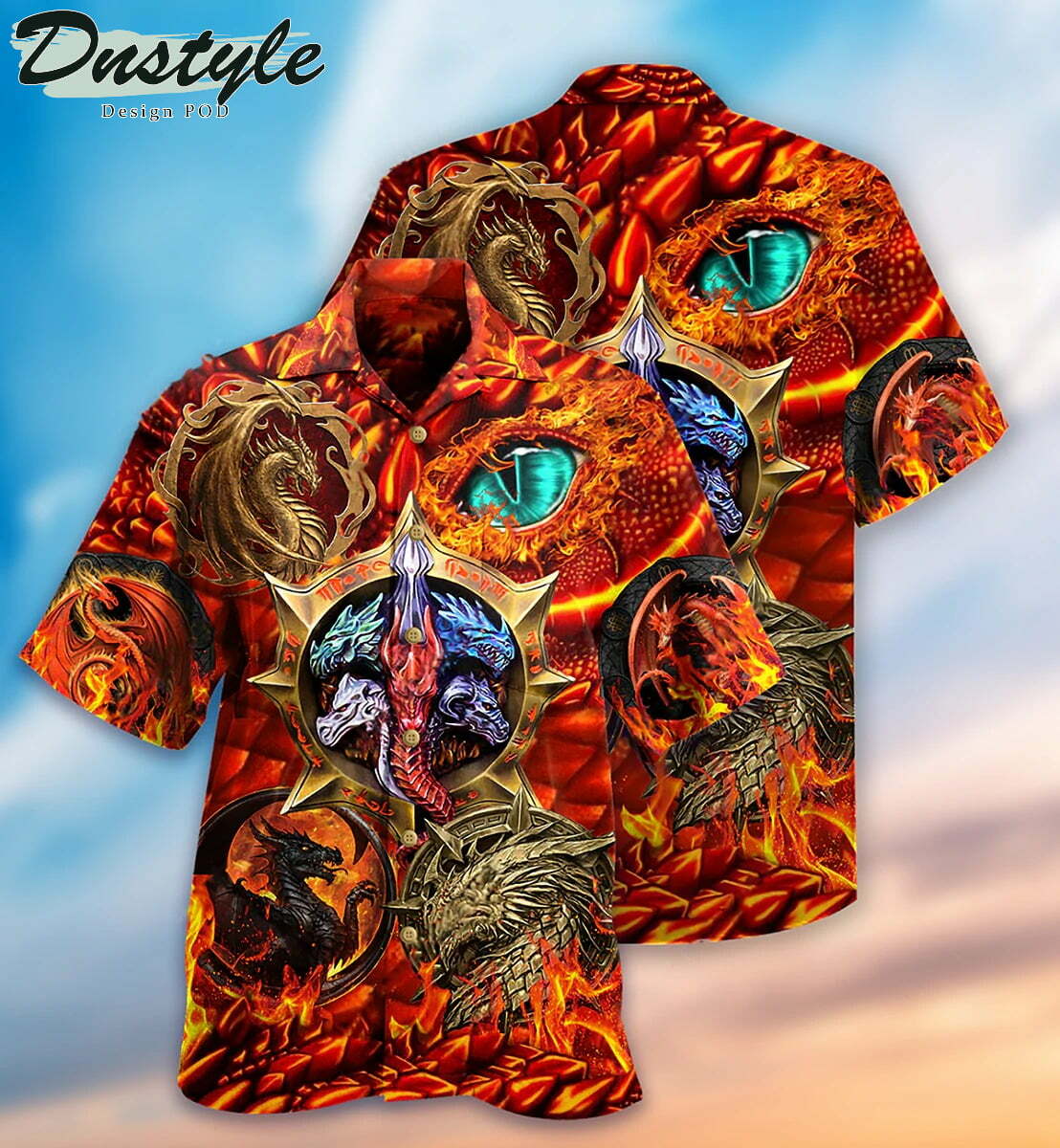 Dragon Fire Love Life Hawaiian Shirt