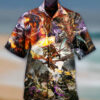 Dragon With Warrior Fight Hawaiian Shirt