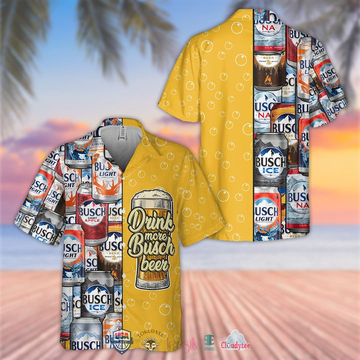 Drink More Busch Beer Hawaiian Shirt