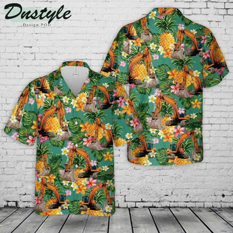 Excavator Hawaiian Shirt Summer Outfit Beach