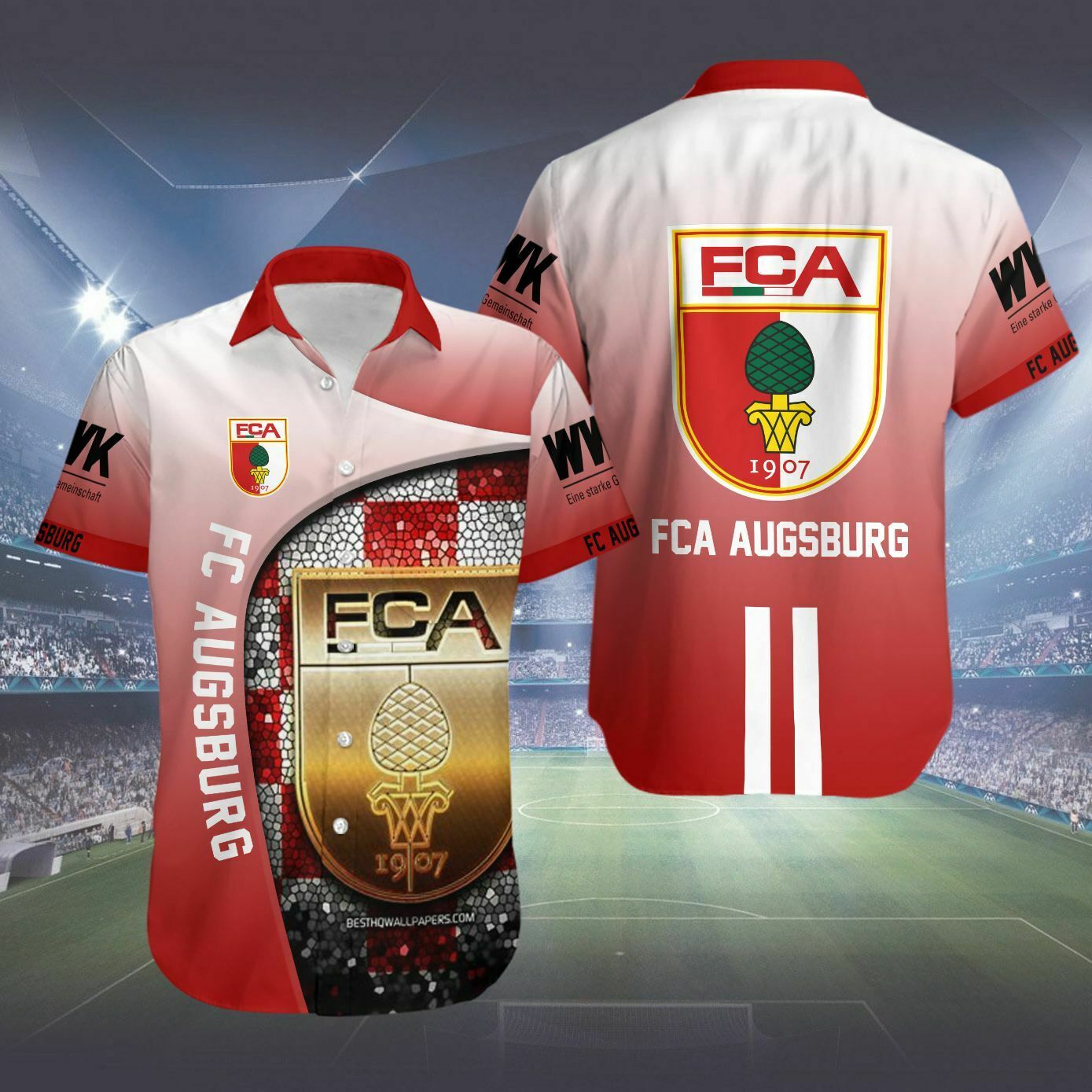 Fc Augsburg Hawaiian Shirt Beach Summer Outfit