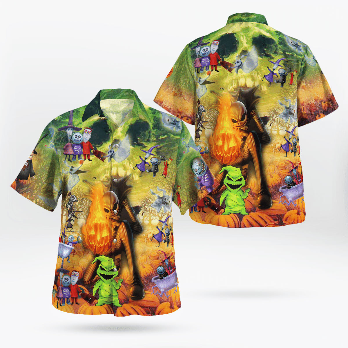 Fire Pumpkin The Nightmare Hawaiian Shirt