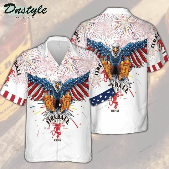 Fireball Whisky 4Th Of July Hawaiian Shirt