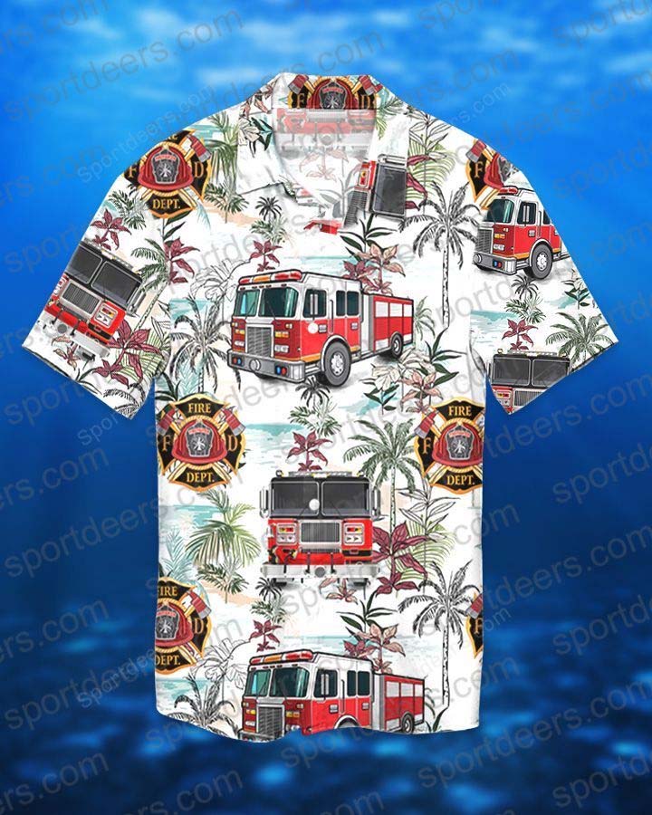 Firefighter Island Tropical Hawaiian Shirt