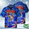 Fishing Hooked On Freedom Blue And Red Hawaiian Shirt