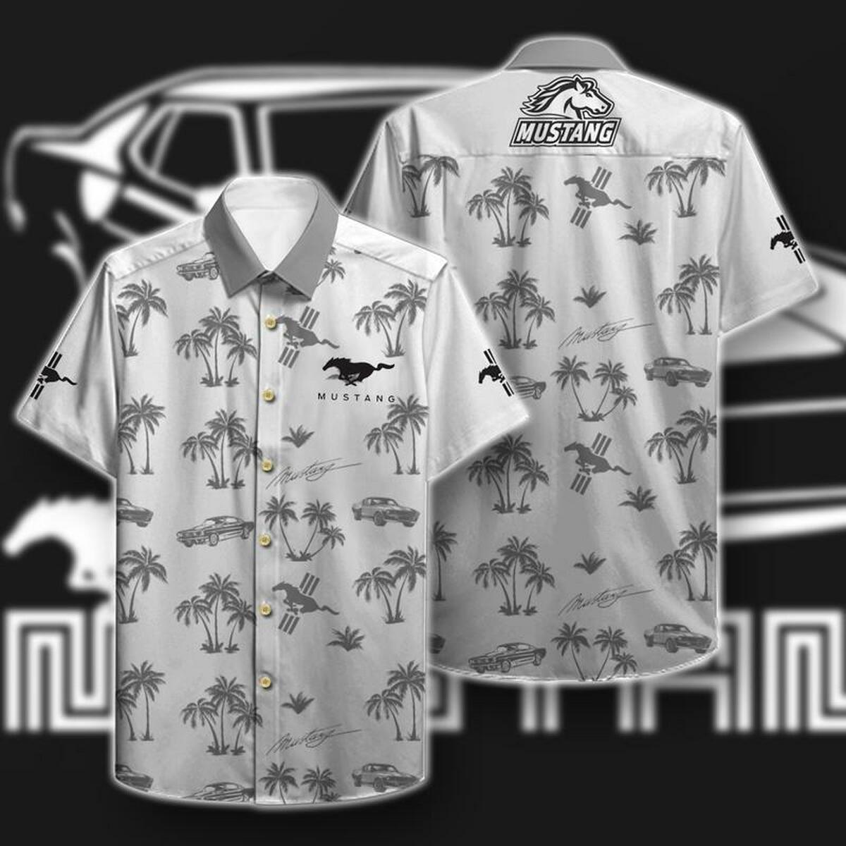 Ford Mustang Hawaiian Shirt Outfit Summer Beach