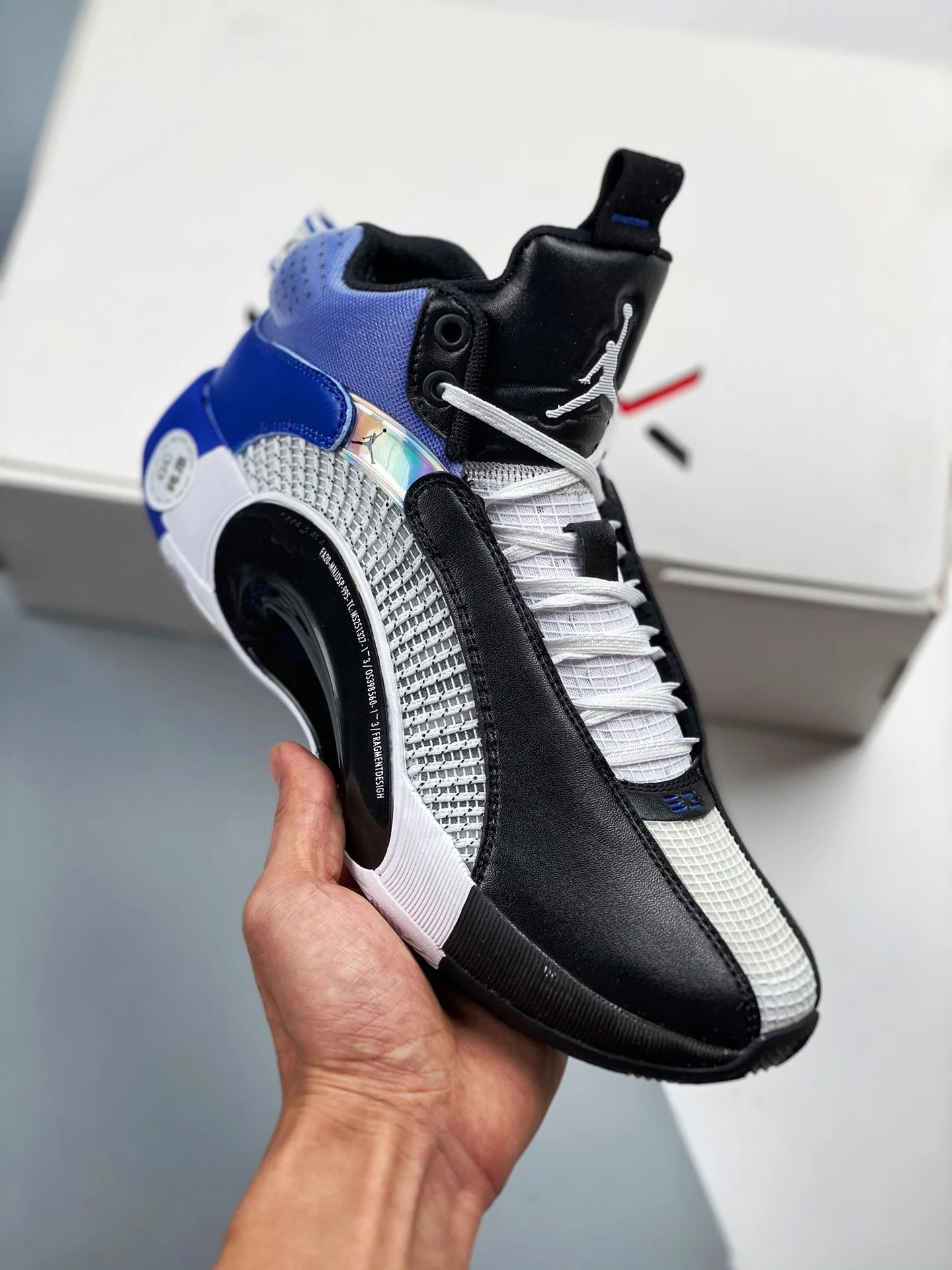 Fragment x Air Jordan 35 White Black-Sport Blue For Sale