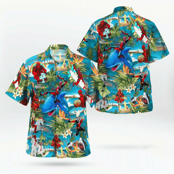 Funny Deadpool Time Hawaiian Shirt