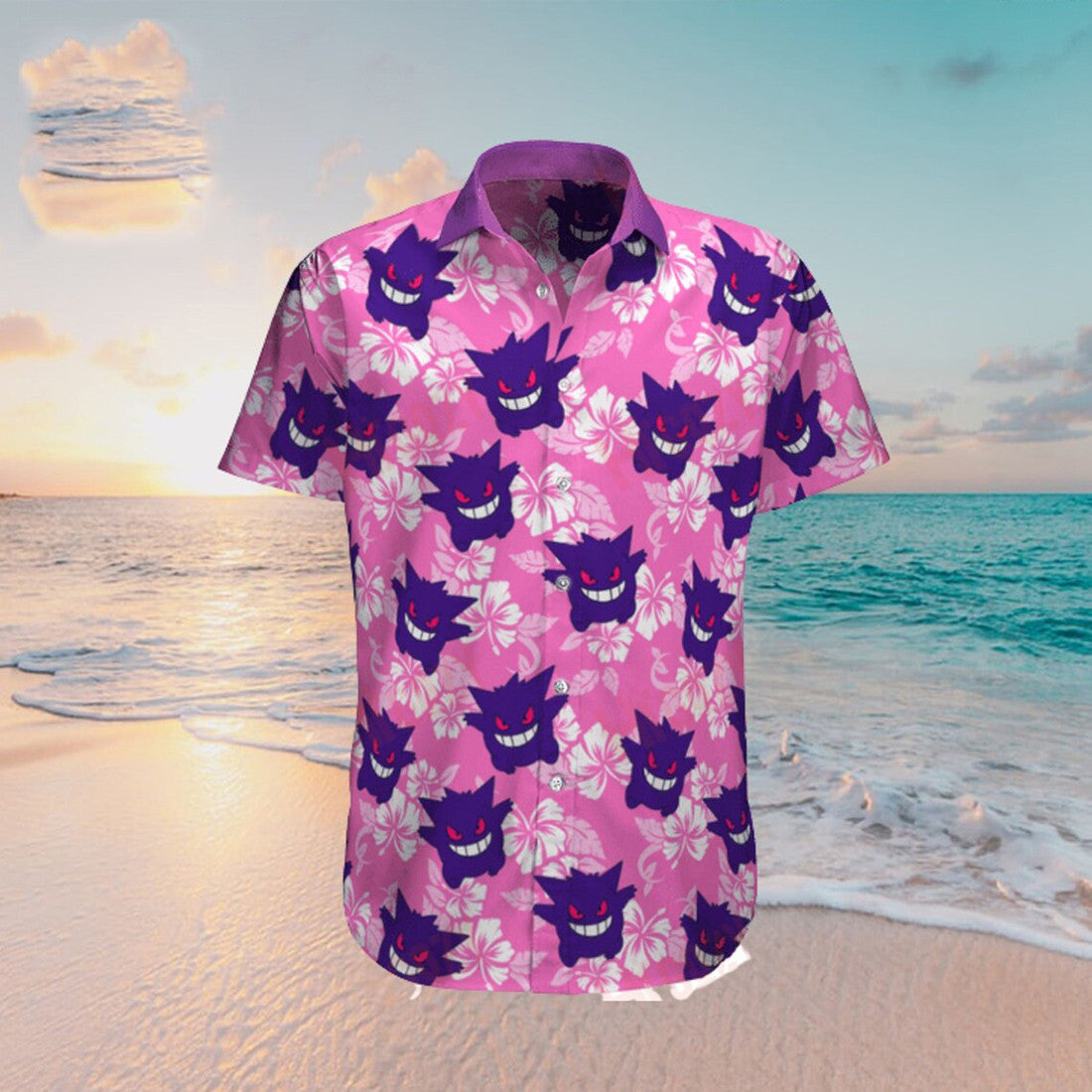 Gengar Pokemon Tropical Hawaiian Shirt