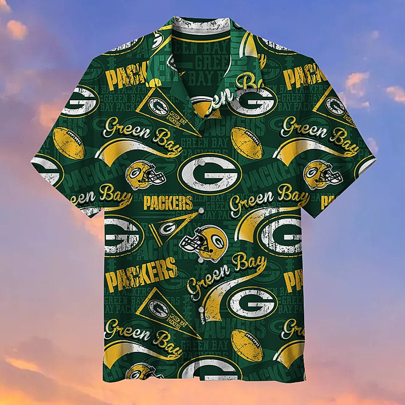 Green Bay Packers Hawaiian Shirt Beach Outfit Summer