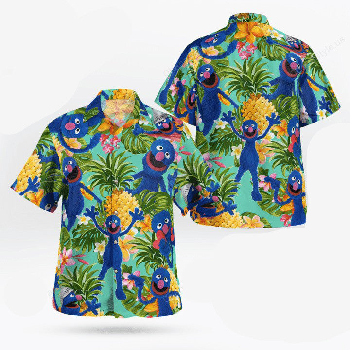 Grover Muppets Tropical Hawaiian Shirt