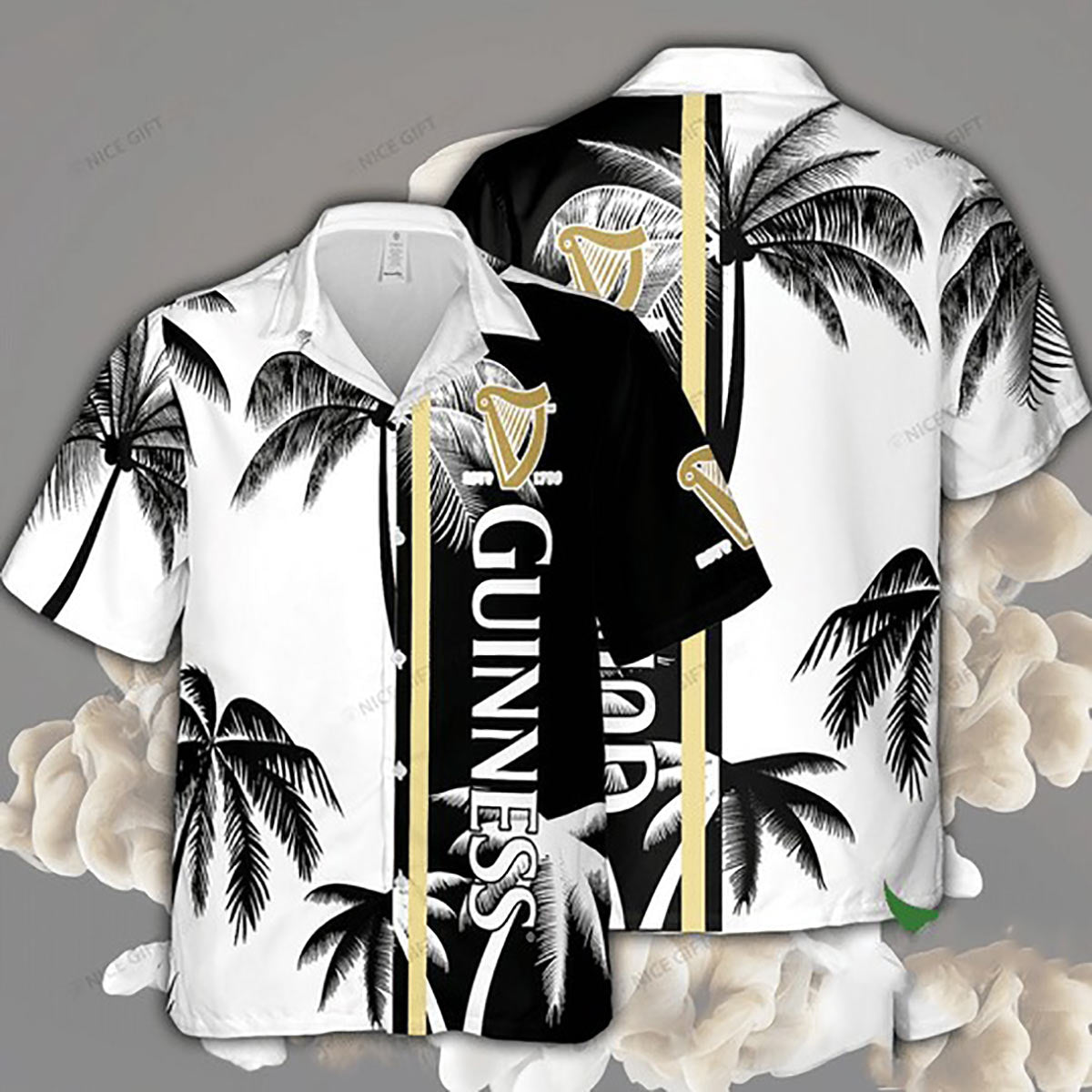 Guinness Beer Coconut Tropical Hawaiian Shirt