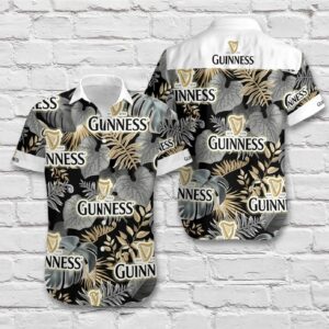 Guinness Beer Gold Yellow Tropical Vibe Hawaiian Shirt