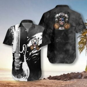 Guitar Live Free Hawaiian Shirt Beach Outfit Summer