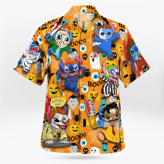 Halloween Horror Characters Hawaiian Shirt