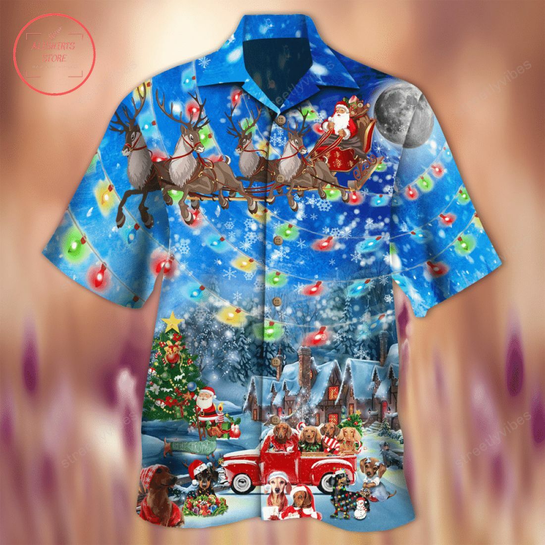 Happy Dachshunds Hawaiian Shirt Outfit Summer Beach