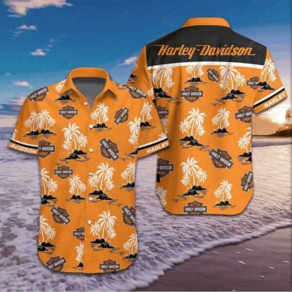 Harley Davidson Hawaiian Shirt Summer Beach Outfit