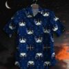 Cat Night Sky Button Up Hawaiian Shirt