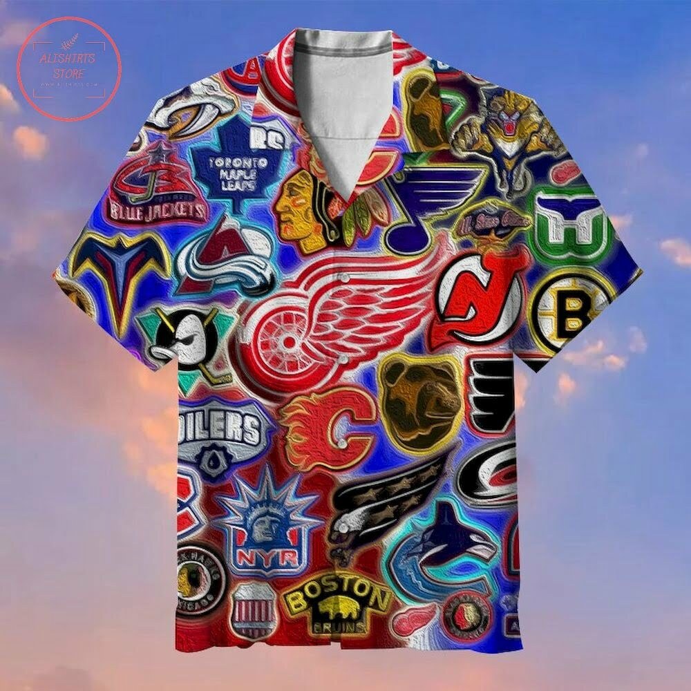 Hockey League Team Collection Hawaiian Shirt