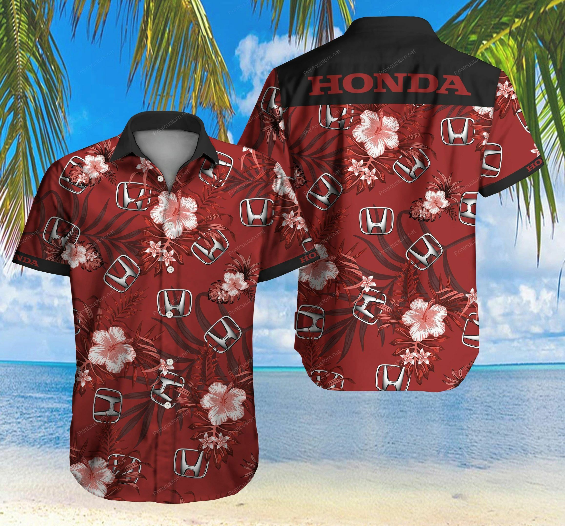 Honda Floral Hawaiian Shirt Summer Outfit Beach