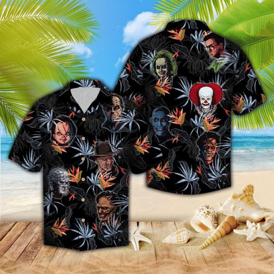 Horror Characters Hawaiian Shirt Beach Outfit Summer