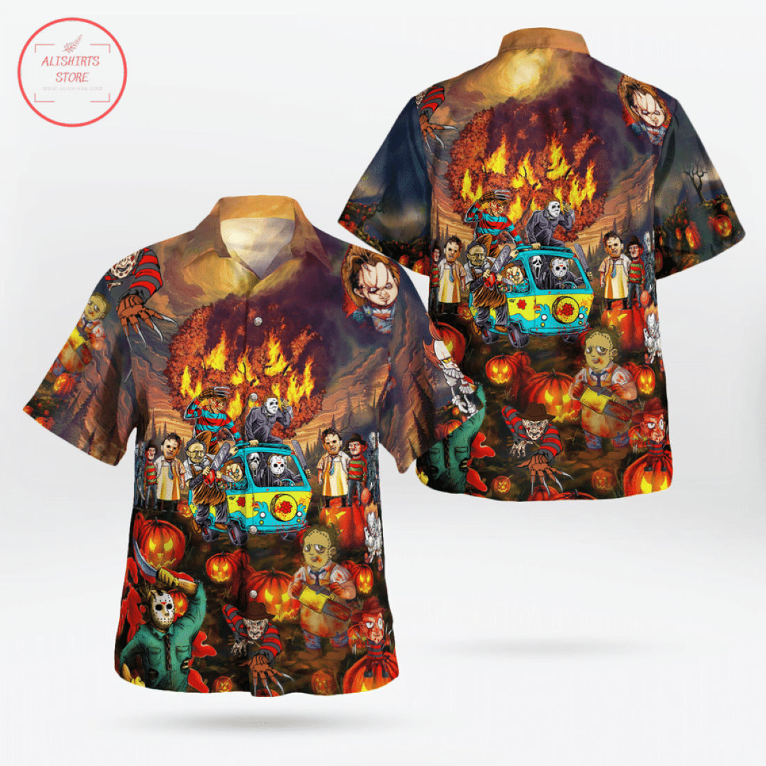 Horror Movie Hawaiian Shirt Beach Outfit Summer