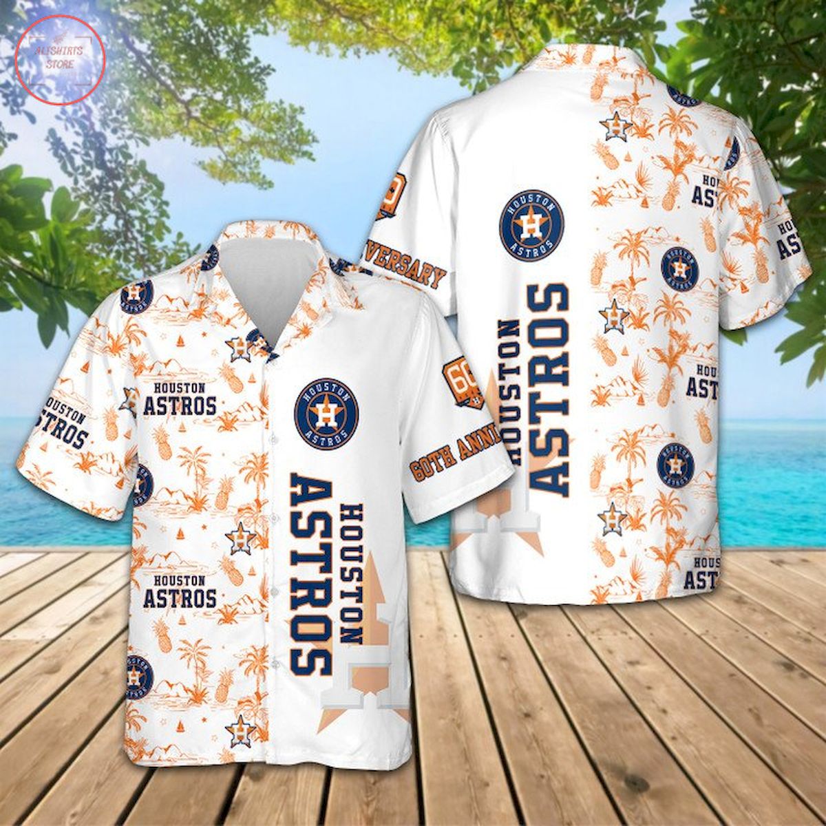 Houston Astros 60Th Year Hawaiian Shirt