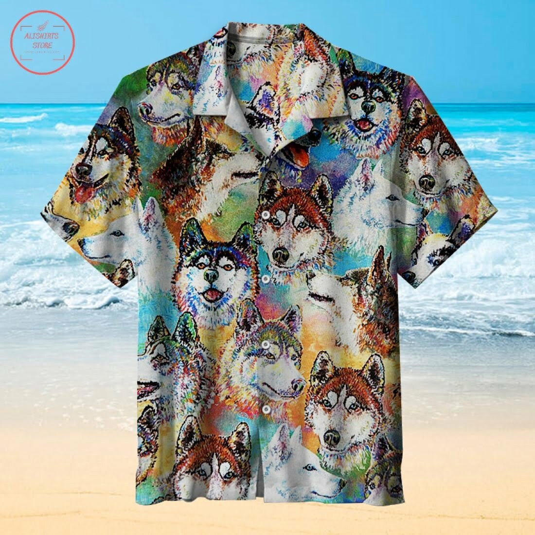 Husky Dogs Art S Hawaiian Shirt Outfit Beach Summer