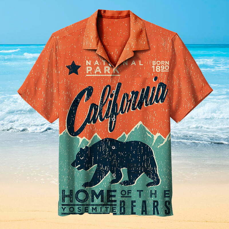 I Love California (Grizzly) Hawaiian Shirt