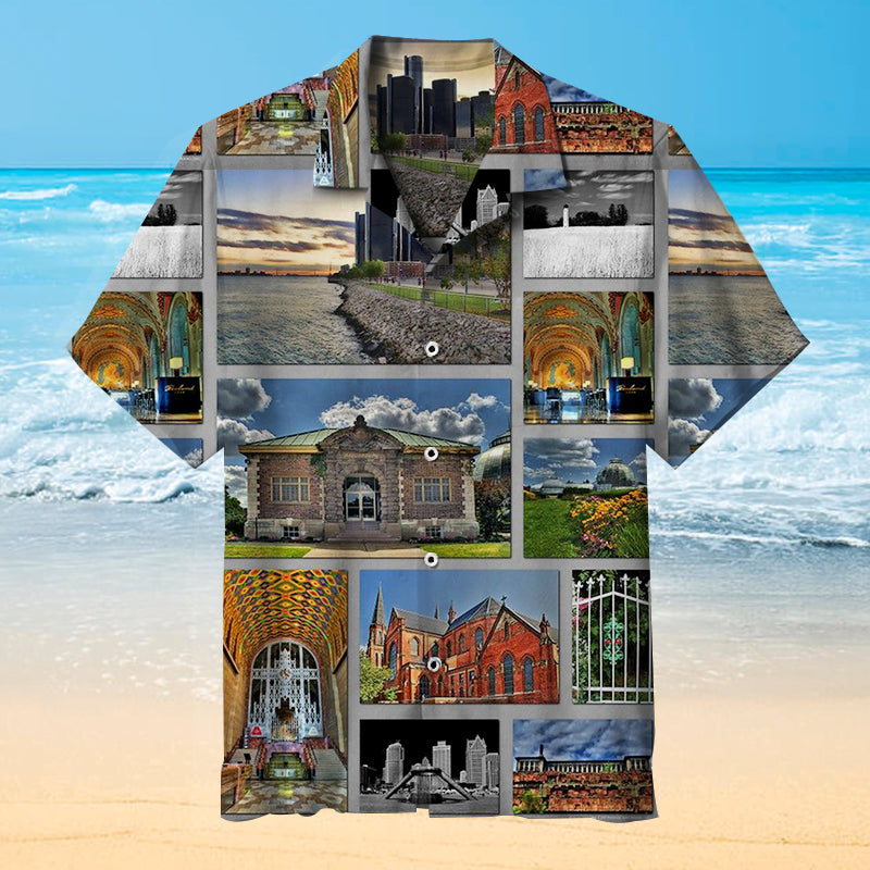 I Love Detroit Hawaiian Shirt Beach Summer Outfit