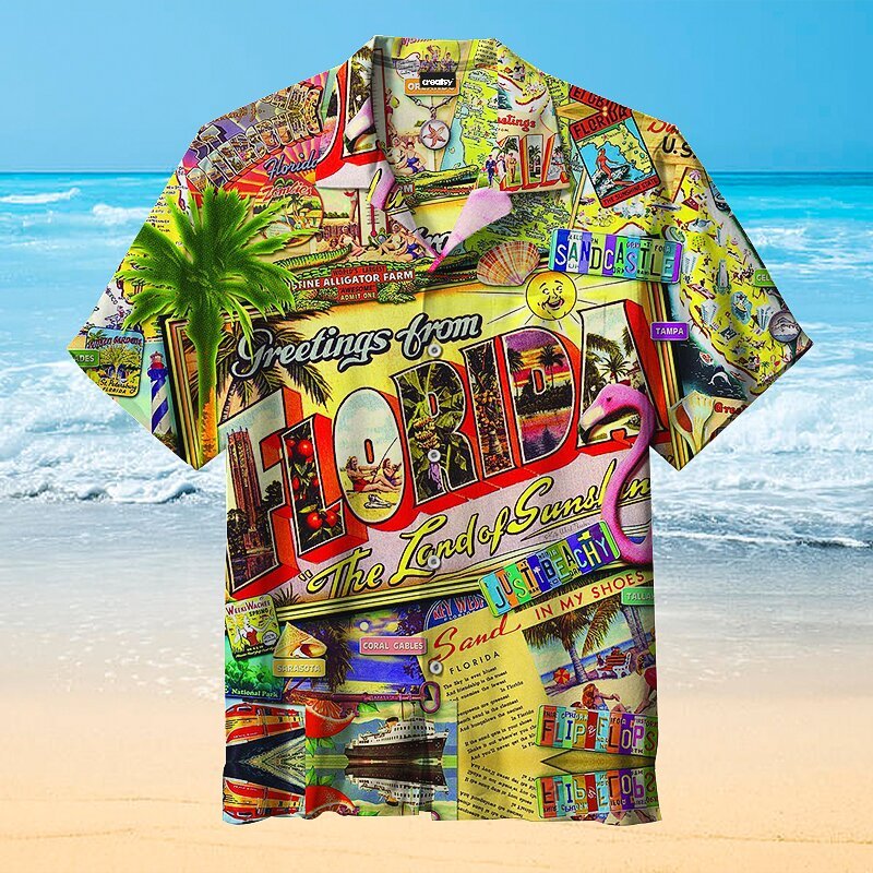 I Love Florida Hawaiian Shirt Summer Beach Outfit