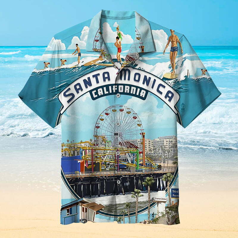 I Love Santa Monica Hawaiian Shirt