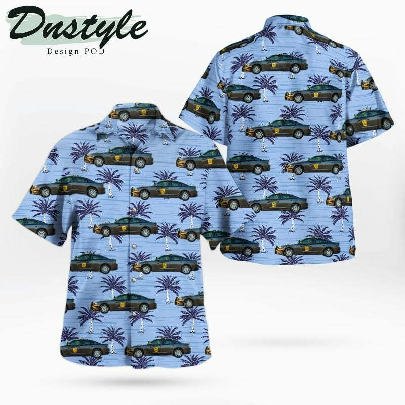 Iowa State Patrol Dodge Charger Hawaiian Shirt