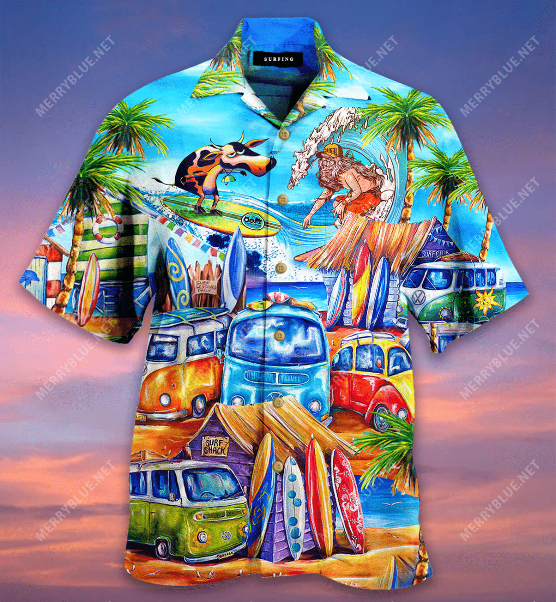 Its Time Lets Go Cow Surfing Hawaiian Shirt