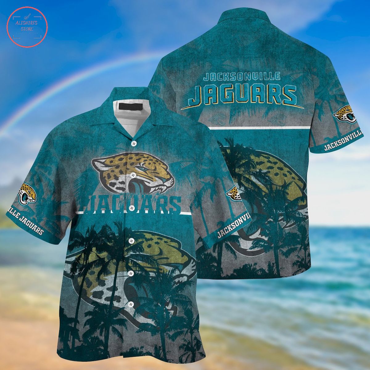 Jacksonville Jaguars Palm Hawaiian Shirt