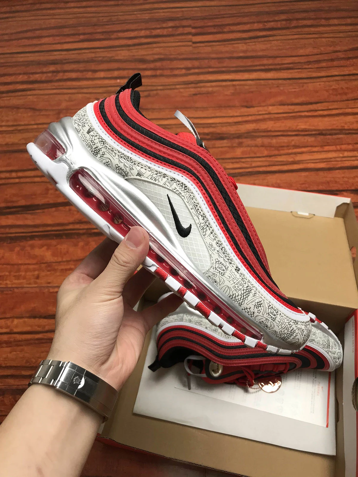 Jayson Tatum x Nike Air Max 97 White Black Red On Sale