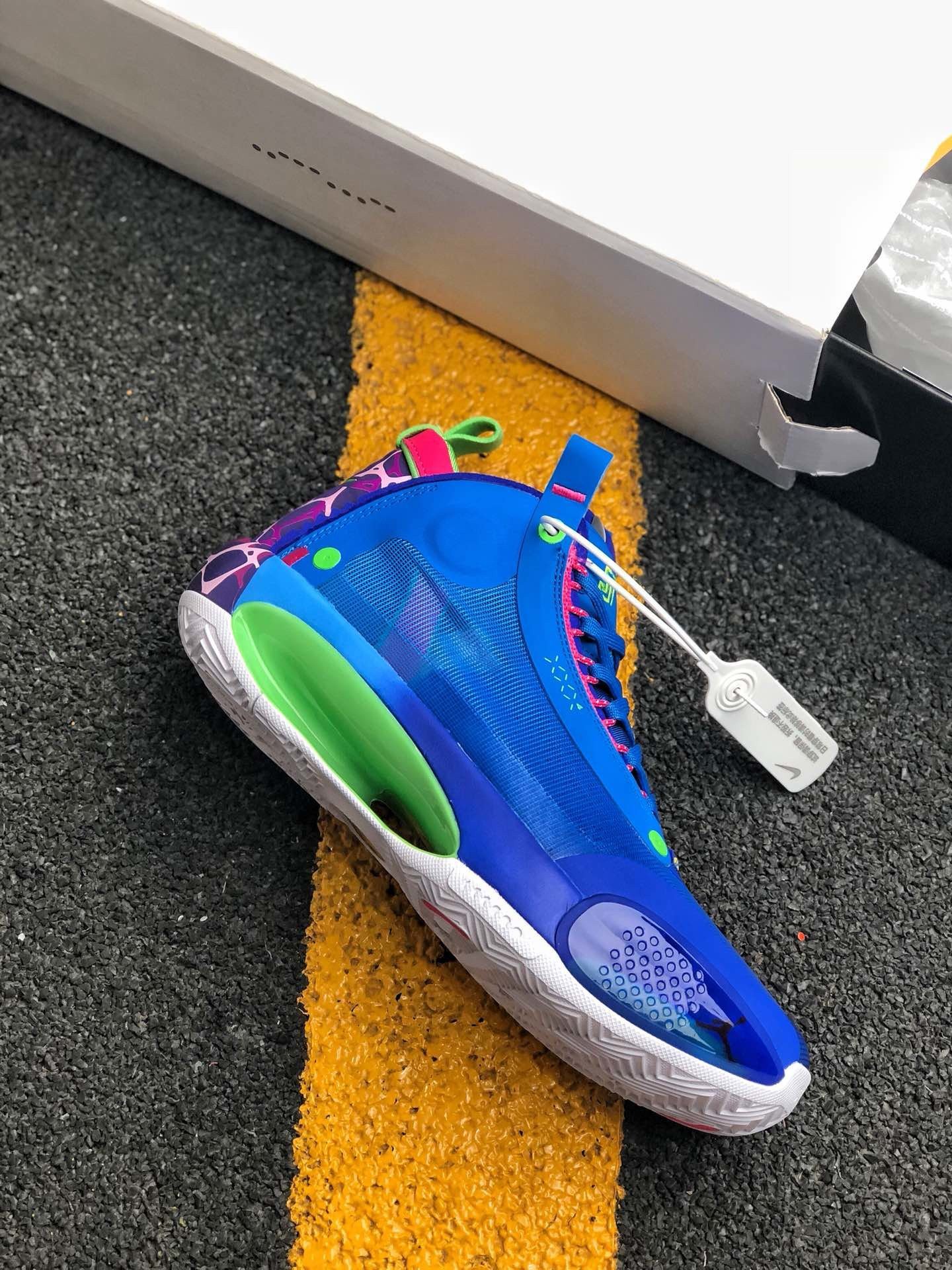 Jayson Tatums Air Jordan 34 Blue O PE On Sale