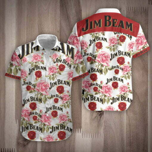 Jim Beam Rose Hawaiian Shirt Summer Outfit Beach