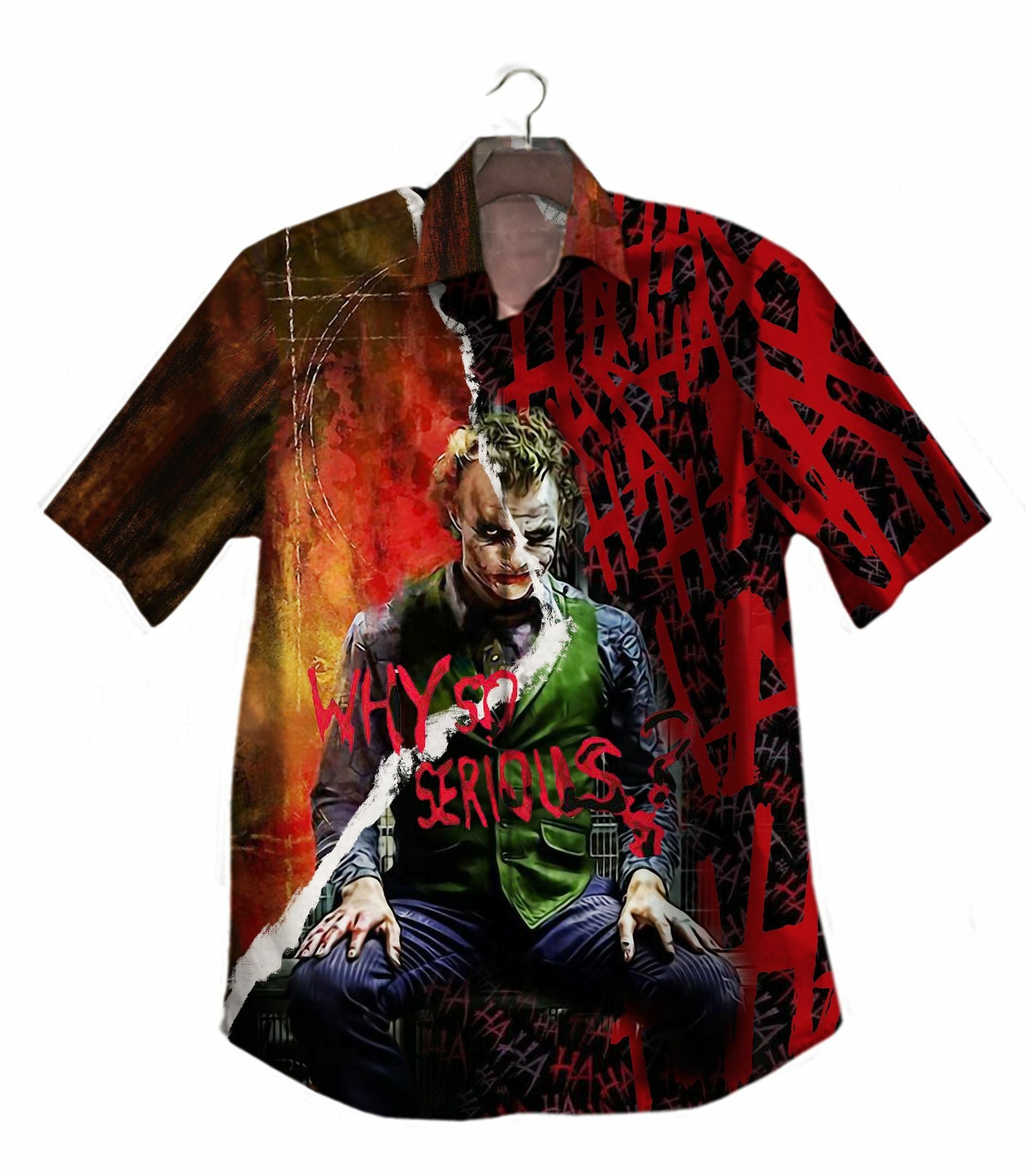 Joker Why So Serious Button Up Hawaiian Shirt